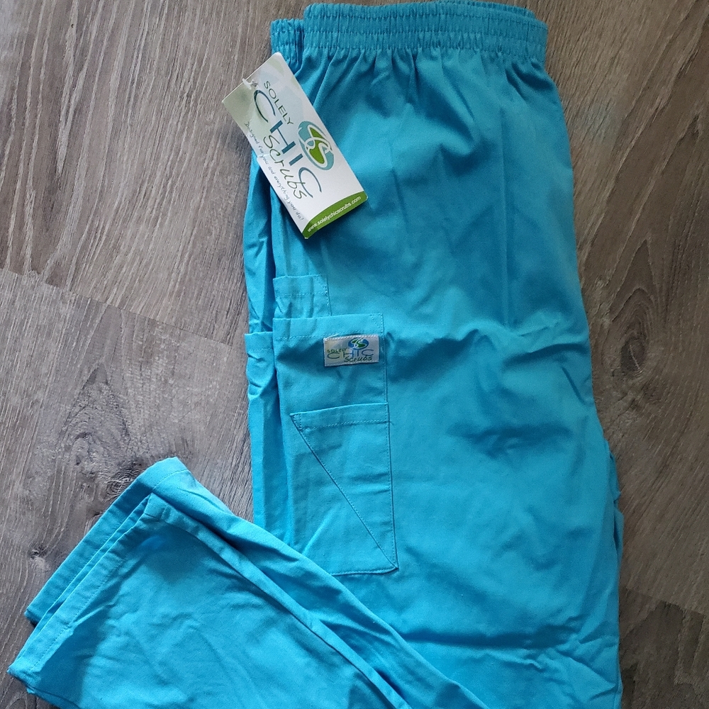Small Turquoise Scrub Pants